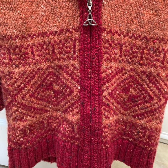 Celtic Aran Crafts Hoodie Long Cardigan Coatigan - Picture 3 of 3